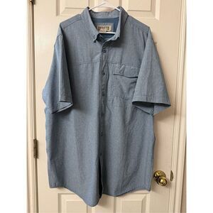 Duluth Trading Co Men's Breezeshooter Camp Collar Untucked Shirt Size XL Tall